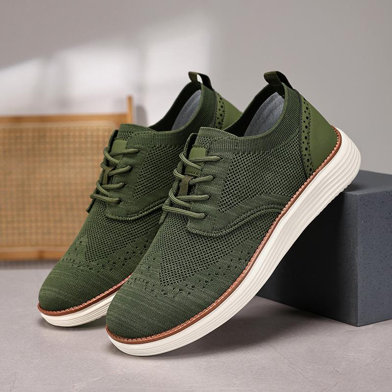 Spring/Summer Solid Color Fashion Casual Handsome Mesh Breathable Men'S Shoes