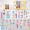 Magnetic Dress Up Dolls Magnetic Paper Dolls Magnet Princess Clothes Puzzles Game Kids Pretend Play Set Magnetic Fridge Sticker Dolls