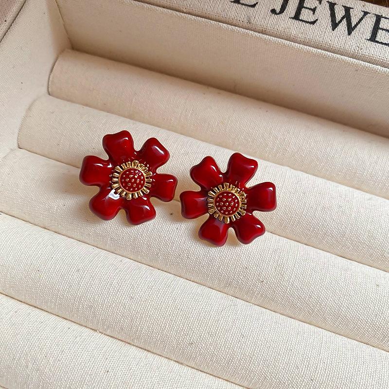 Geometric Cube 3D Fantasy Crystal Gradient Colored Candy Stud Earrings for Women Personality Jewelry Girl Friend Gift