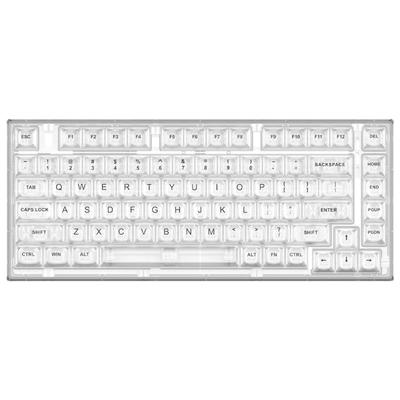 YUNZII X75 PRO 82-клавишная беспроводная механическая игровая клавиатура с английской раскладкой и возможностью горячей замены, оснащенная прозрачной прокладкой клавиш для технических целей