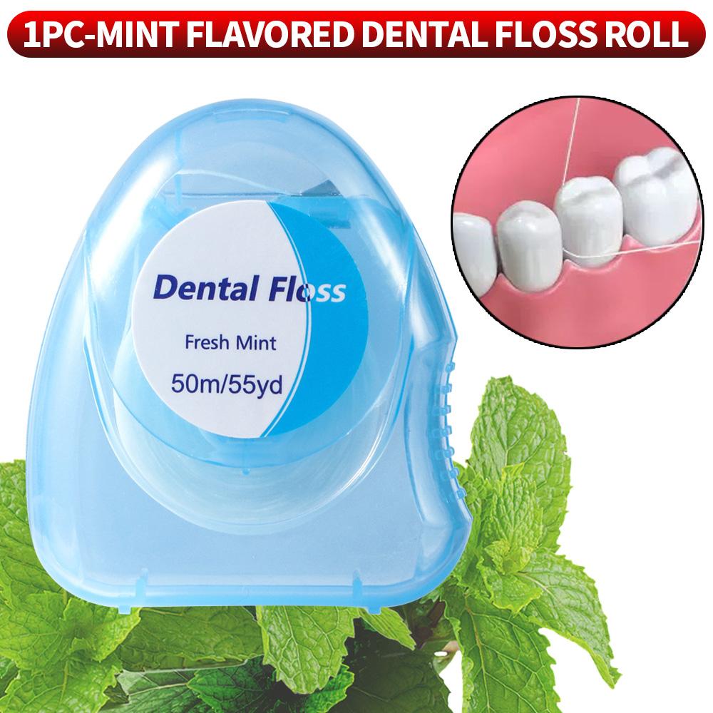 6PCS/3PCS/1PC Peppermint Floss Roll - Cleaning Oral Tools - Floss Stick Adult Home Set - Compact and Convenient