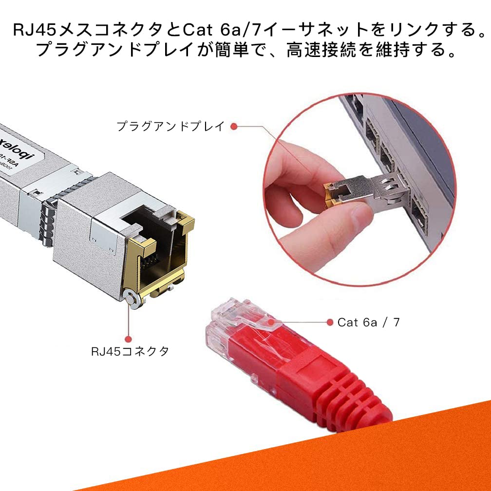 Модуль RJ45 Модуль совместим с оптическим трансивером Cisco до 30 м 10GBASE-T SFP+ 1.25/2.5/5/10G SFP+ SFP-10G-TS, Netgear, Ubiquiti, D-Link,
