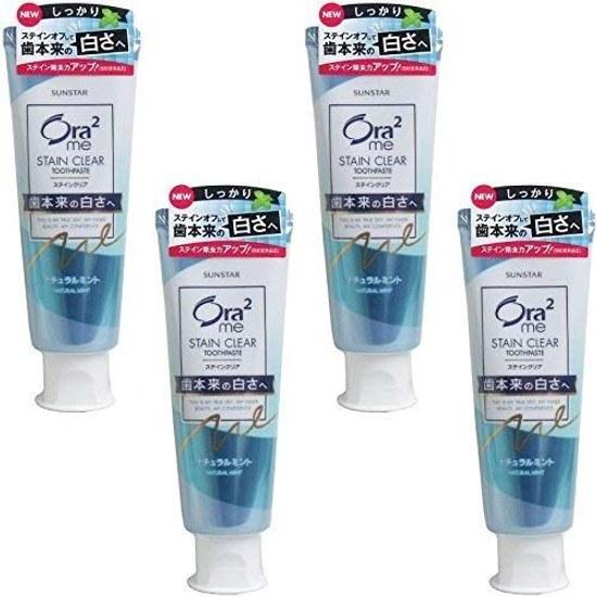 Aura Two Stain Clear Paste Натуральная мята 130 г 4 шт.
