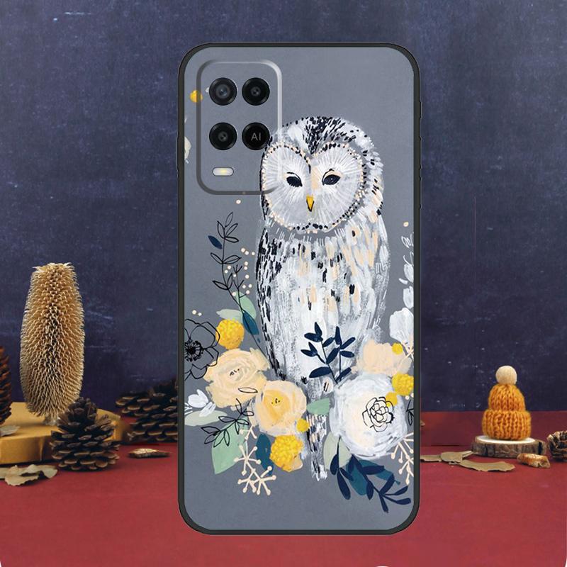Cute Owl Cartoon For OPPO A17 A77 A58 A78 A98 A15 A5 A9 A96 A76 A16 A54 A74 A94 A52 A72 A79 A57S A53S Case