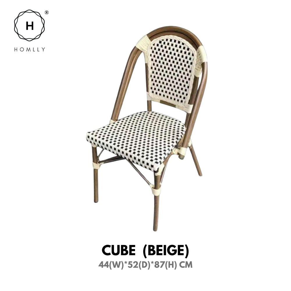 HOMLLY Франсуа Французский Ротанг Уличный Бистро Обеденный Патио Балкон Стул (X2ШТ)