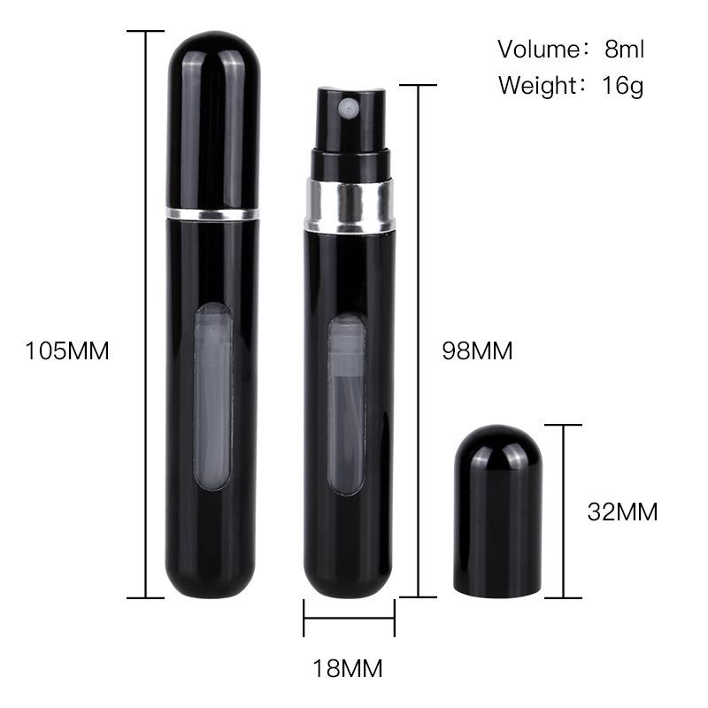 5/8ml Portable Mini Refillable Perfume Bottle with Spray Jar for Travel Scent Pump Empty Cosmetic Containers Atomizer Care Tool