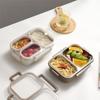 Stainless Steel Lunch Box Divided Food Storage Box Portable Food Container  School/Office