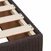 Bed Frame without Mattress Dark Brown 140 x 190 cm Fabric