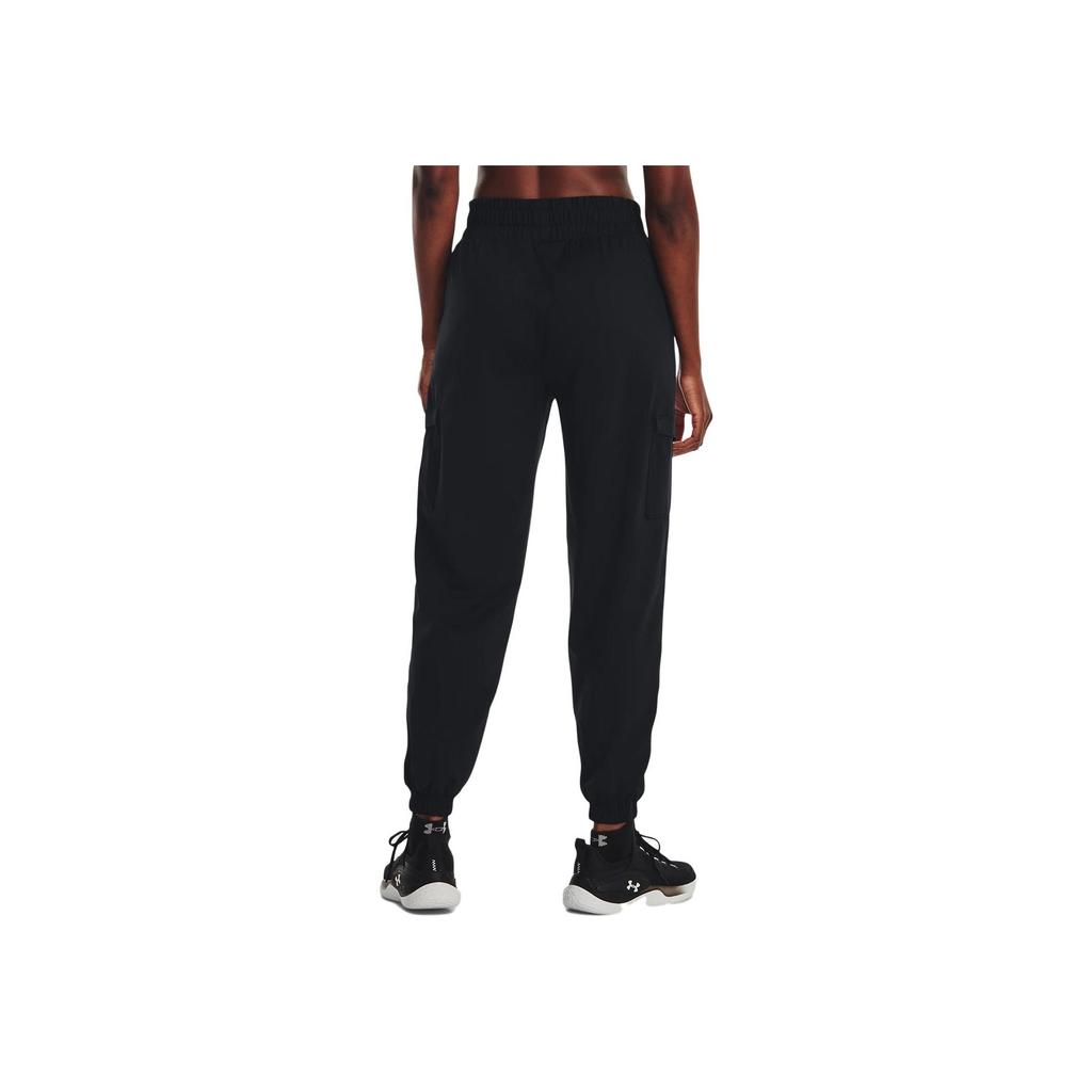 Under Armour Solid Color Elastic Waist Casual Jogging Pants Women Bottoms Black 1378651-001