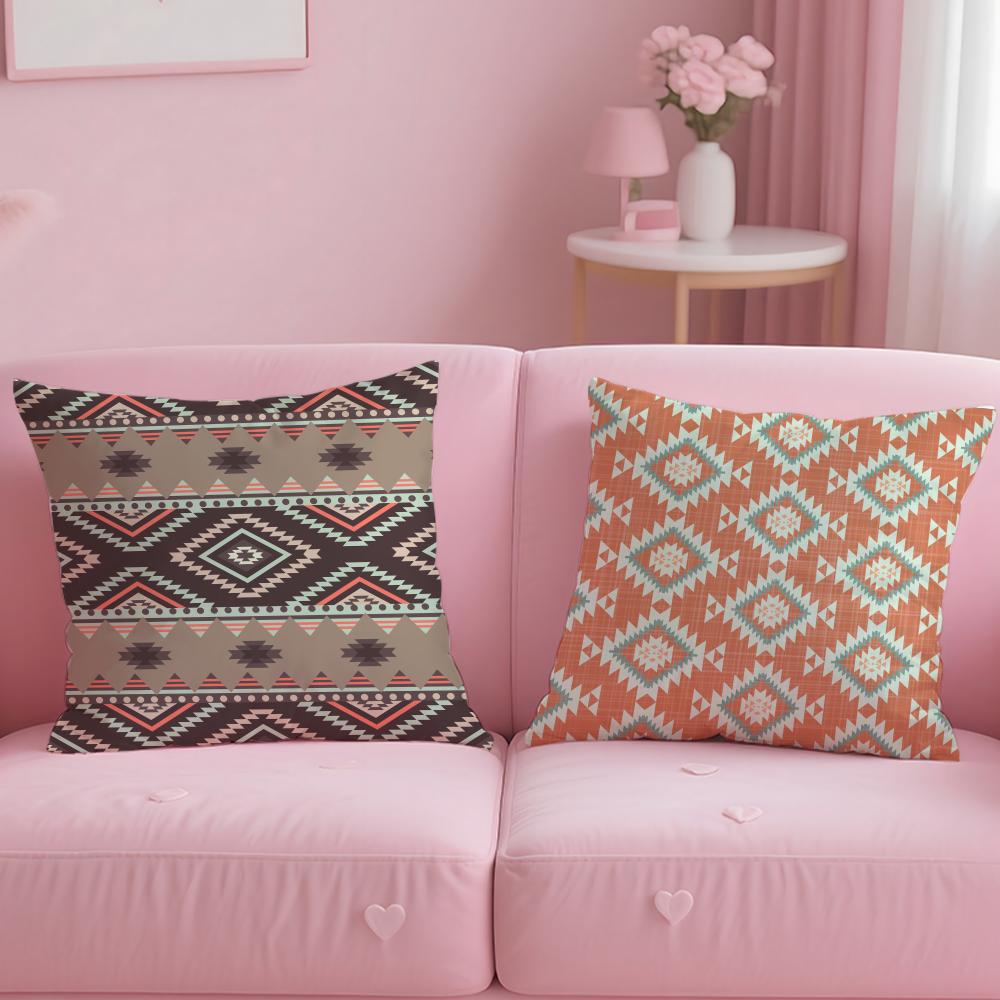 Классический узор. Чехол для подушки из натуральной ткани. Мягкая и легко стирается. Универсальный вариант для дивана, кровати, путешествий и офиса.