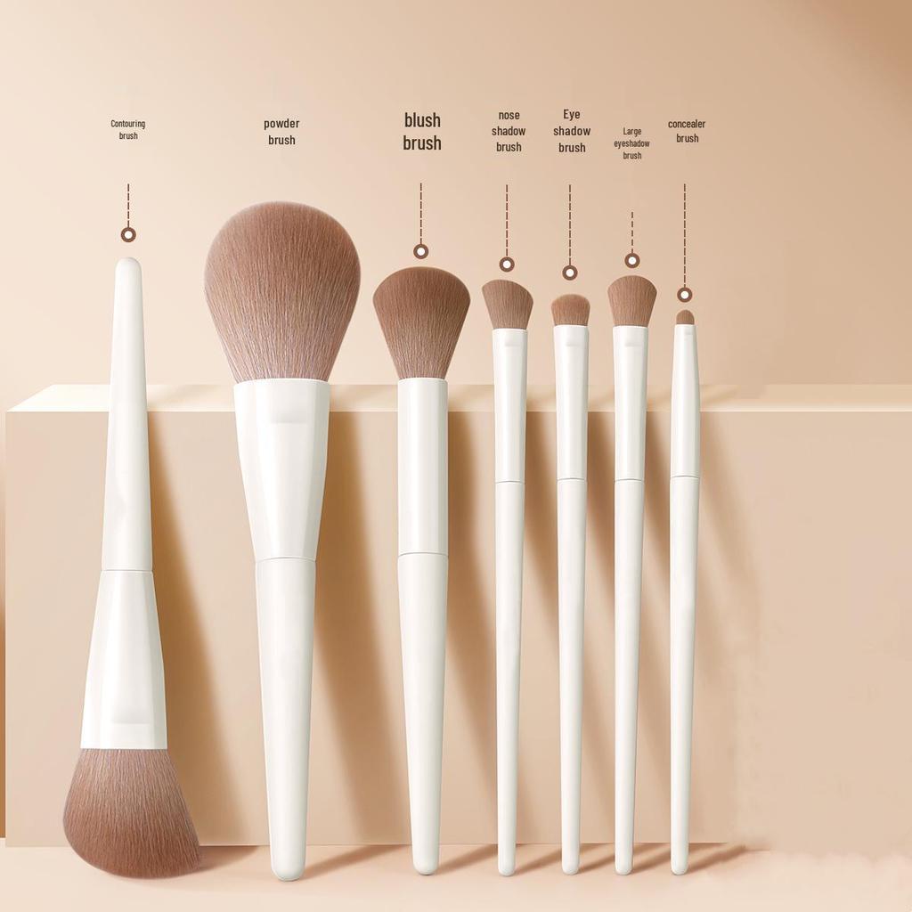Набор из 10/12 предметов фарфоровых кистей для макияжа цвета молочного облака