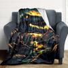 1pc Dinosaur Blanket, Lightweight Flannel Throw Blanket For Sofa, Bed, Travel, Camping, Living Room, Office, Couch, Chair, And Bed