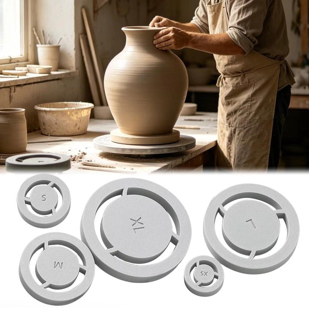 5Pcs 5 Sizes Ceramic Pottery Foot Ring Tool Set Outdoor Pottery Creation