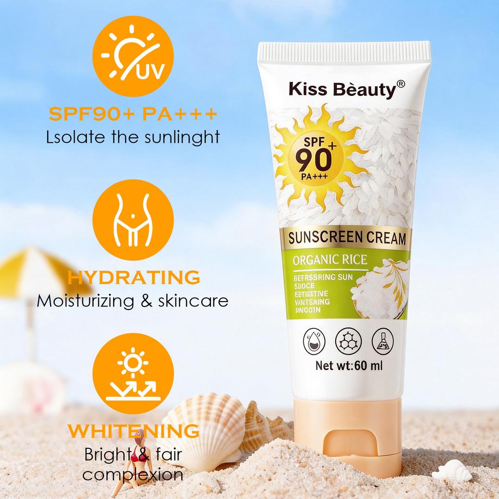 Kissbeauty Рисовый Изолирующий Защитный Крем Многофункциональный Восстанавливающий Увлажняющий Для Мягкой Кожи