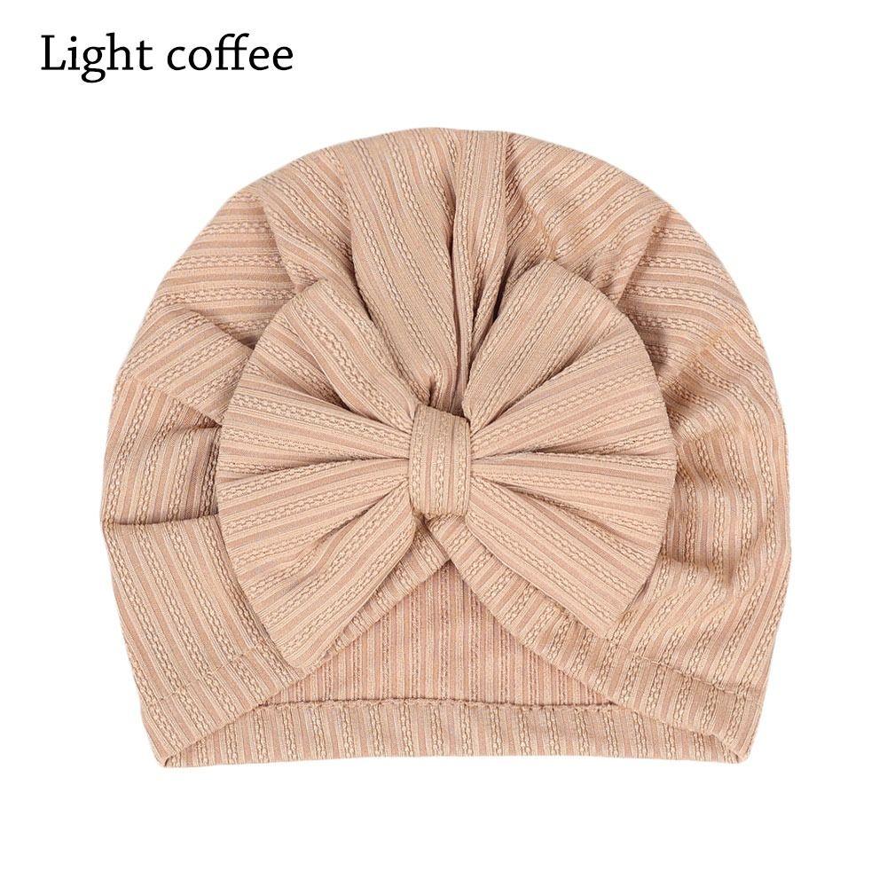 Мягкие шапки с большим бантом из хлопка и полиэстера для малышей, тюрбан, милые аксессуары для новорожденных, дети