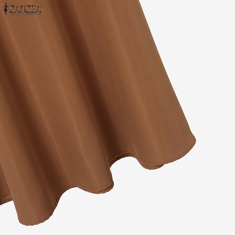 ZANZEA Женская блузка с длинным рукавом и длинные юбки, повседневные костюмы-двойки