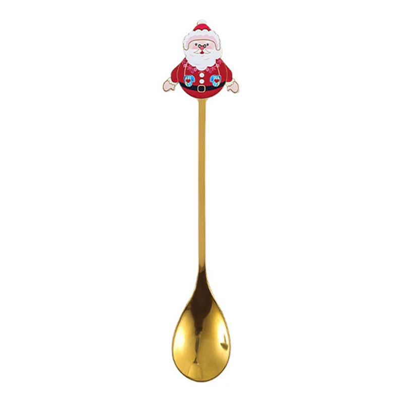 Stainless Steel Spoon Christmas Coffee Spoon Ice Cream Spoon Jam Spoon Dessert Spoon Christmas Gifts Kitchen Accessories