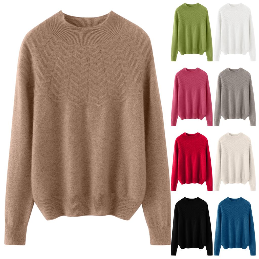 Women's Warm Half Turtleneck Pullover Long Sleeve Sweater