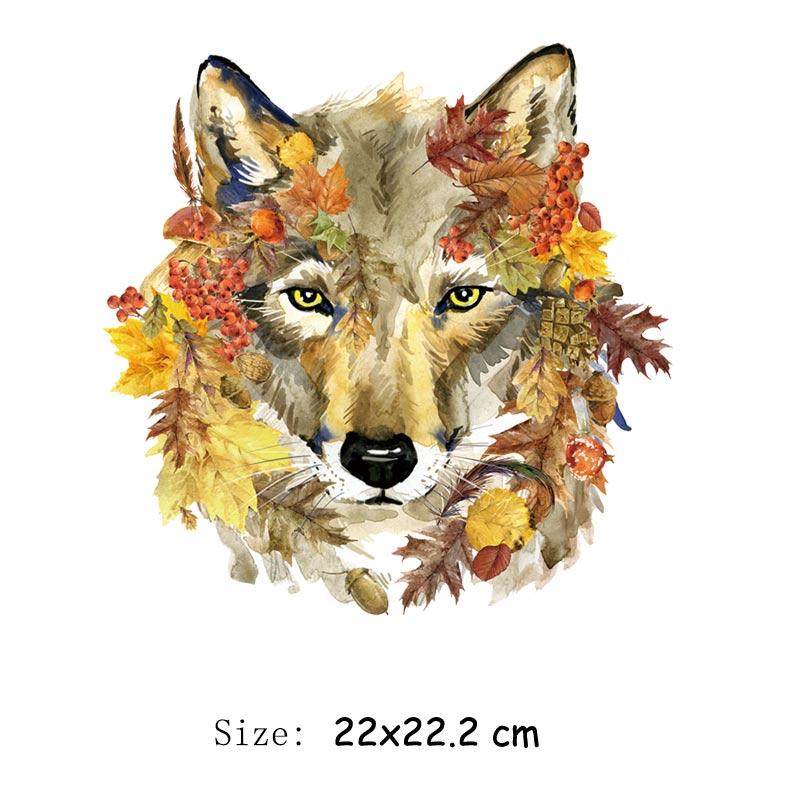 Наклейки на одежду с героями мультфильмов, термопресс, винил A-уровня, моющиеся аппликации, аксессуар для волка, собаки, наклейки в полоску, нашивки, значки