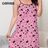 Women's Nightdress Cute Print Comfortable Loose Slip Pajama Dress