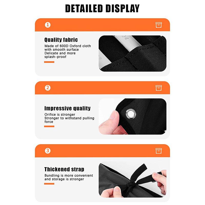 Органайзер для гаечных ключей, Сумка-скрутка для инструментов – 16 карманов, Водонепроницаемая ткань Оксфорд, Органайзер-скрутка для гаечных ключей для гаража, мастерской, домашнего ремонта