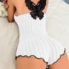Women's Summer Butterfly Back Lace Casual One-piece Pajamas - European & American Style