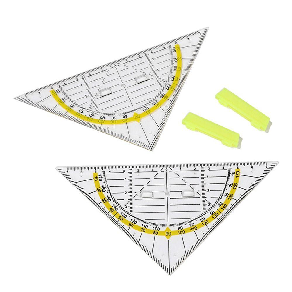 Transparent Triangle Ruler Drafting Tools Scale Ruler Angle Protractor Students Gift