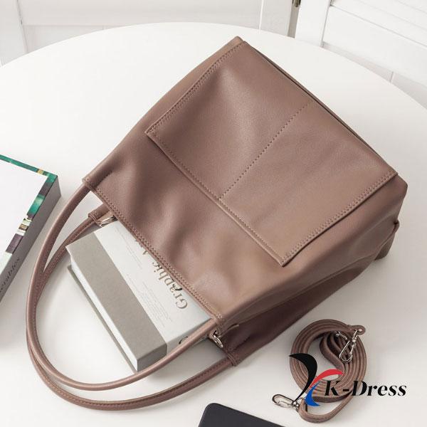 Карманная двусторонняя сумка-шоппер с перекрестием (4 цвета)