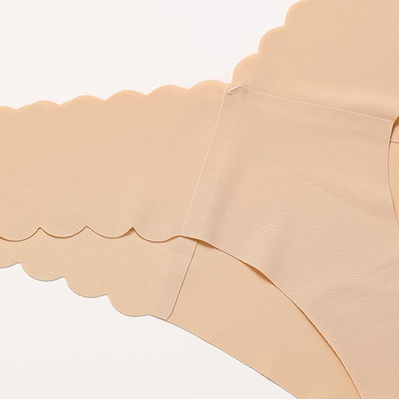 TERMEZY 2 шт./лот, женские сексуальные трусики из ледяного шелка, эластичное нижнее белье с низкой посадкой, женское нижнее белье, стринги, удобные стринги с волнистым краем, нижнее белье