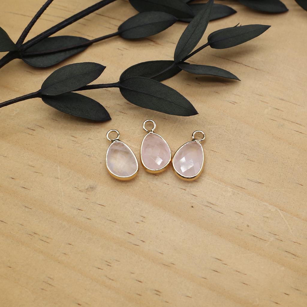 3 шт. небольшой кулон из натурального камня агаты/розовый кварц граненый кулон для изготовления ювелирных изделий DIY ожерелье серьги браслет аксессуар