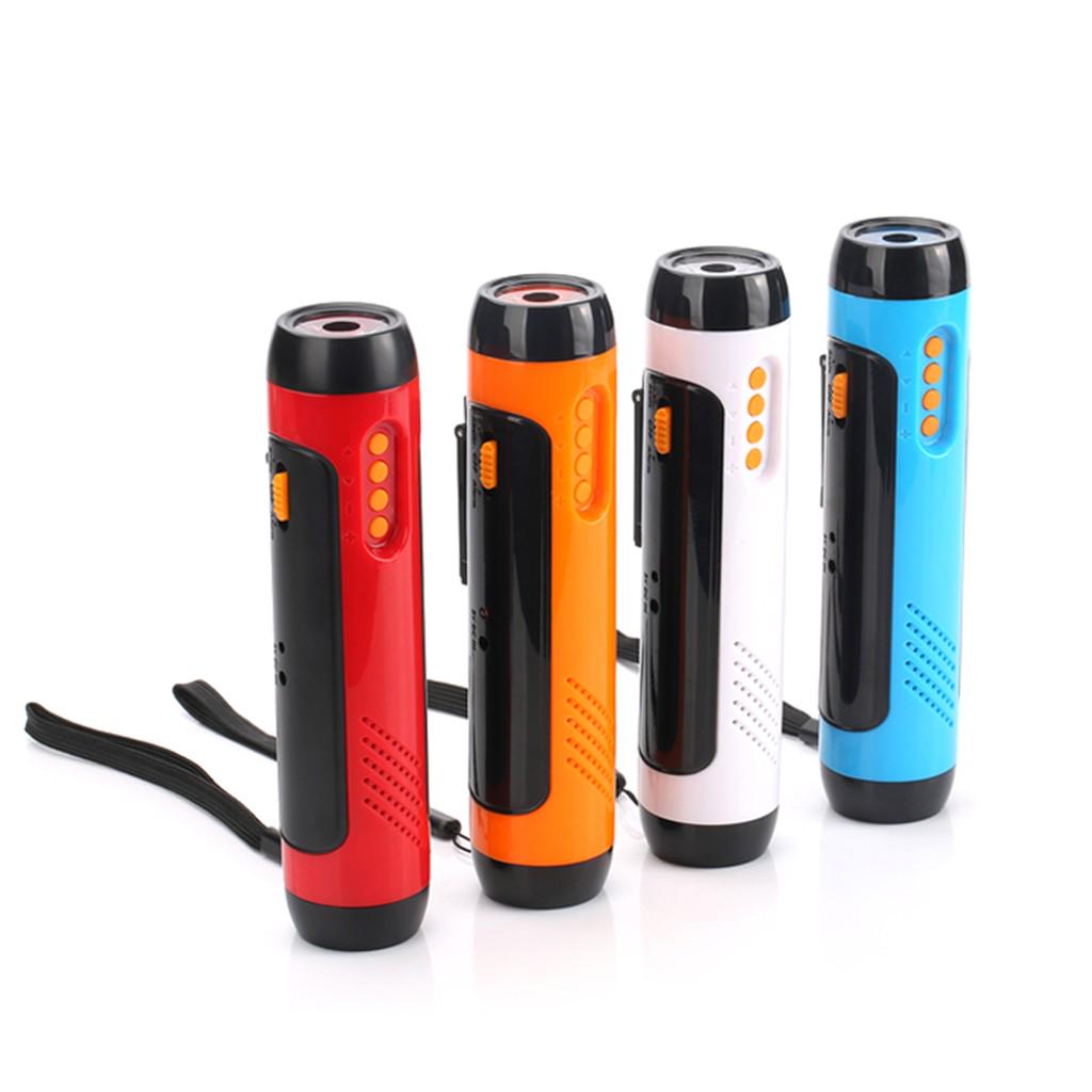 MOONN Alarm FM Radio Mobile Phone Charging Hand-operated Power Generate Flashlight