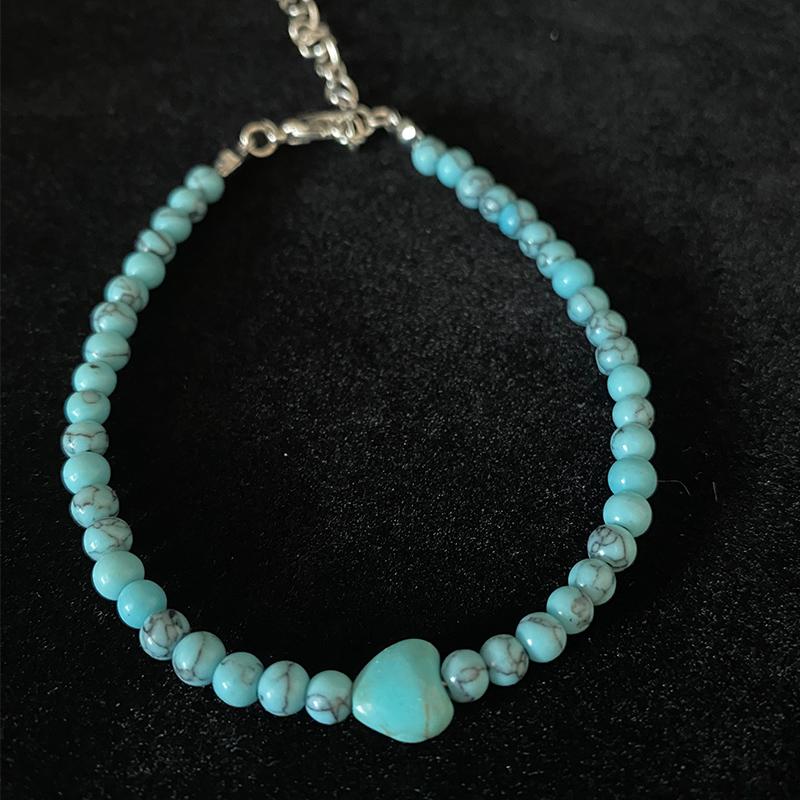 Лидер продаж 4 мм бирюзовый крест кулон браслет религиозные христианские эластичные браслеты ювелирные изделия