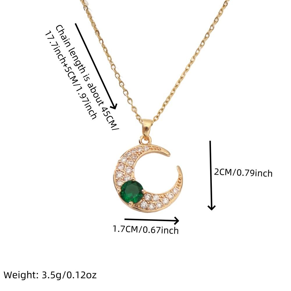 1 шт. модные ожерелья с подвеской в виде луны из циркона для женщин, ожерелье из нержавеющей стали золотого цвета, ювелирные изделия, аксессуары для вечеринок