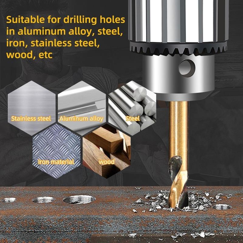 9Pcs Double-headed Bit Double-edged Metal Stainless Steel Ultrahard Iron Drill Steel Plate Iron Carpentry Drill Bit