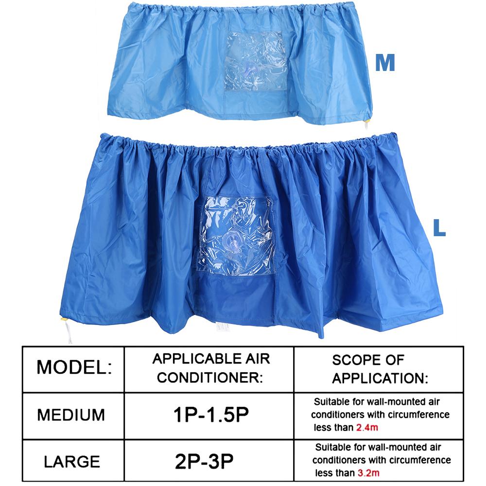 Очистка кондиционера Настенный Для 1-3P Чехлы для кондиционеров Защитный пылезащитный чехол Стяжной ремень Моющийся