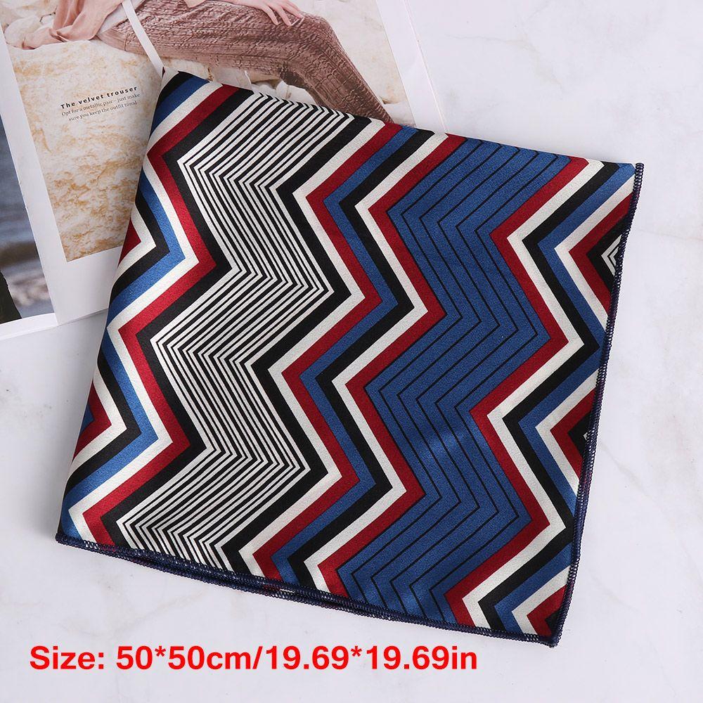 Vintage Wrist Wrap Head-Neck Tie Hair Band Silk Feel Satin Bandana Women Square Scarf Handkerchief