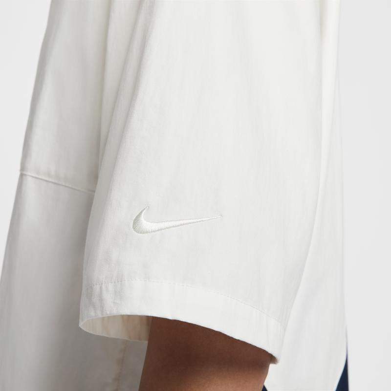 Nike Рубашка Oversize с логотипом на пуговицах и коротким рукавом Мужские топы Парусно-белый FN3250-133