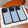 Простой шикарный чехол для телефона с решетчатым узором для iPhone 17 16 E 15 14 13 12 11 Pro Max Plus Задняя крышка