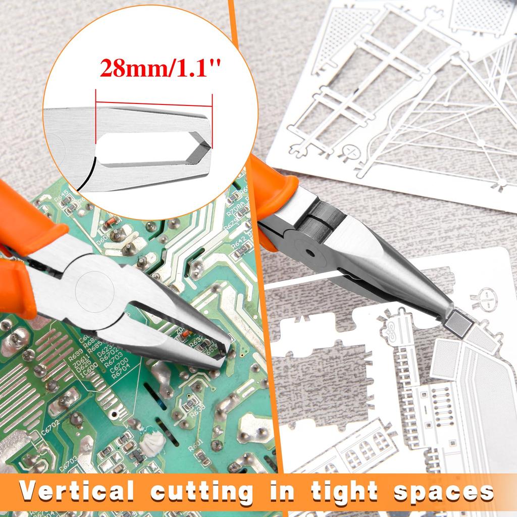 LEONTOOL End Plastic Nippers End Nippers for Plastic Straight Blades Precision End Nippers Micro End Nippers Miniature End Nippers End Cutting Nippers