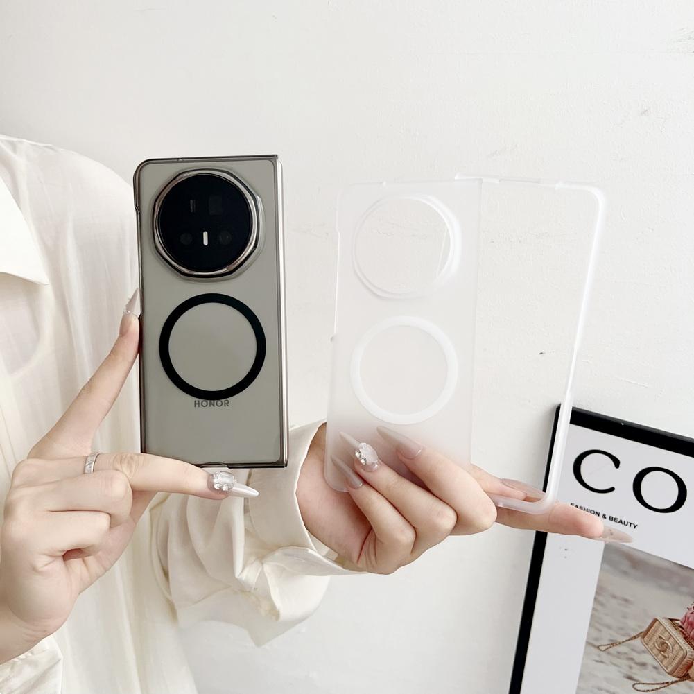 Transparent and Translucent Magnet Adsorption Ring Case For VIVO X Fold 5 fold5 x fold 3 pro All-inclusive Camera Protect Cover