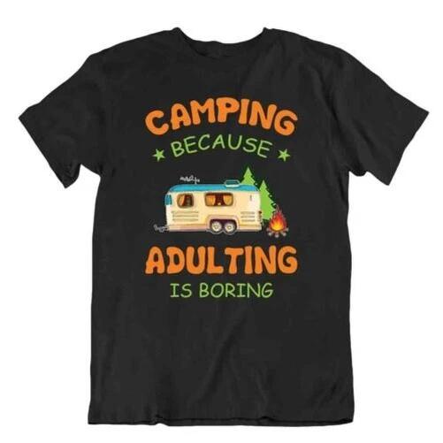 Camping Outdoor Trip T-Shirt Cool Gift Cute Funny Outdoor Fresh Caravan Fun