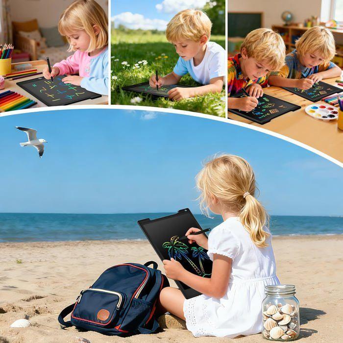 Tablette d'écriture LCD pour enfants - ESTAMPILLE - ESTAMPILLE - 12 pouces - Noir - Effaçable en un clic