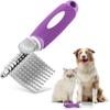 Уменьшает выпадение шерсти, расческа для удаления колтунов у питомцев, нержавеющая сталь, инструмент для удаления колтунов у собак, кролик