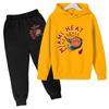 Winter Warm Comfortable Outerwear Set Fashionable Casual Hoodie Basketball Framed Printed Children's Set
