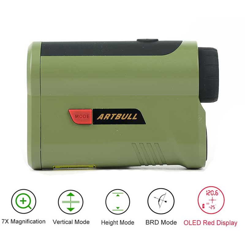 ARTBULL 2000Yard лазерный дальномер для охоты 1200Yard с OLED красным дисплеем 7x усиление дальномер для использования вне помещений