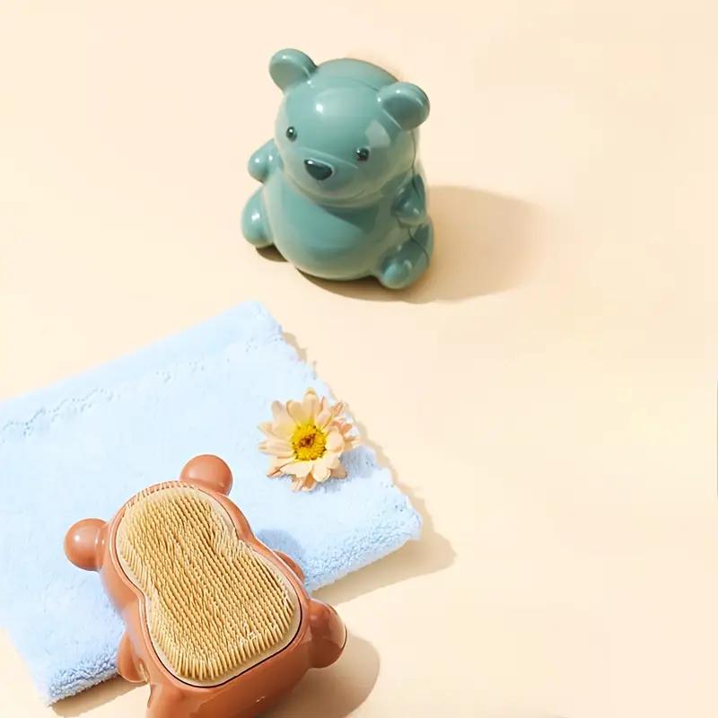 Креативная щетка для ногтей в виде медведя для чистки рук детей, мягкая массажная щетка для ванны, детский инструмент для чистки ногтей