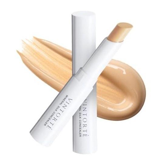 VINTORTE Mineral Silk Concealer Stick Spot Cover Pore Conceal Dark Circle Eraser Hiding Fancy Touch-Up Sensitive Skin Washable Soap Orange Light Beige