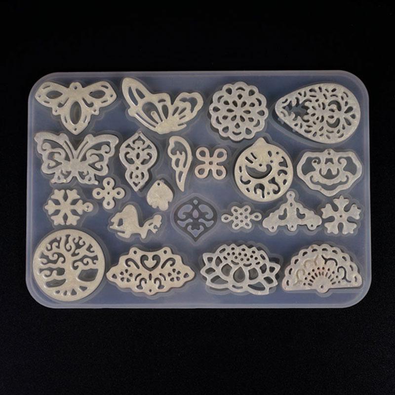 Earring Resin Molds Pendants Molds Casting Silicone Molds DIY Handcraft Jewelry Keychain Making Tool