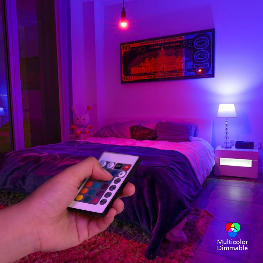 RGB LED Light Bulbs AC 220V E27 Bombillas LED Lamp IR Remote Control Changeable Colorful RGB White Ampoules Spotlight Led Bulb