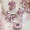 PVC Xmas Hanging Pendant Pop Corn 3D Pink Pendant New Style DIY Lollipop Ornaments  Holiday Decor
